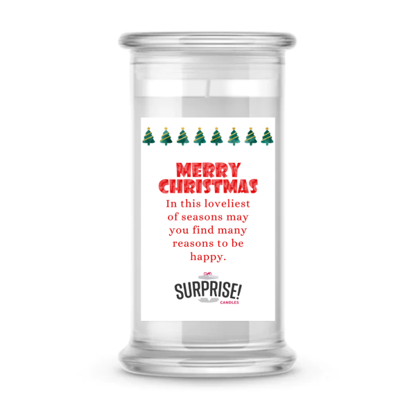 IN THIS LOVELIEST OF SEASONS MAY YOU FIND MANY REASONS TO BE HAPPY. MERRY CHRISTMAS CANDLE For Discount
