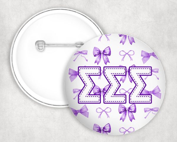 Sigma Sigma Sigma Multi Bows Pin Buttons Cheap